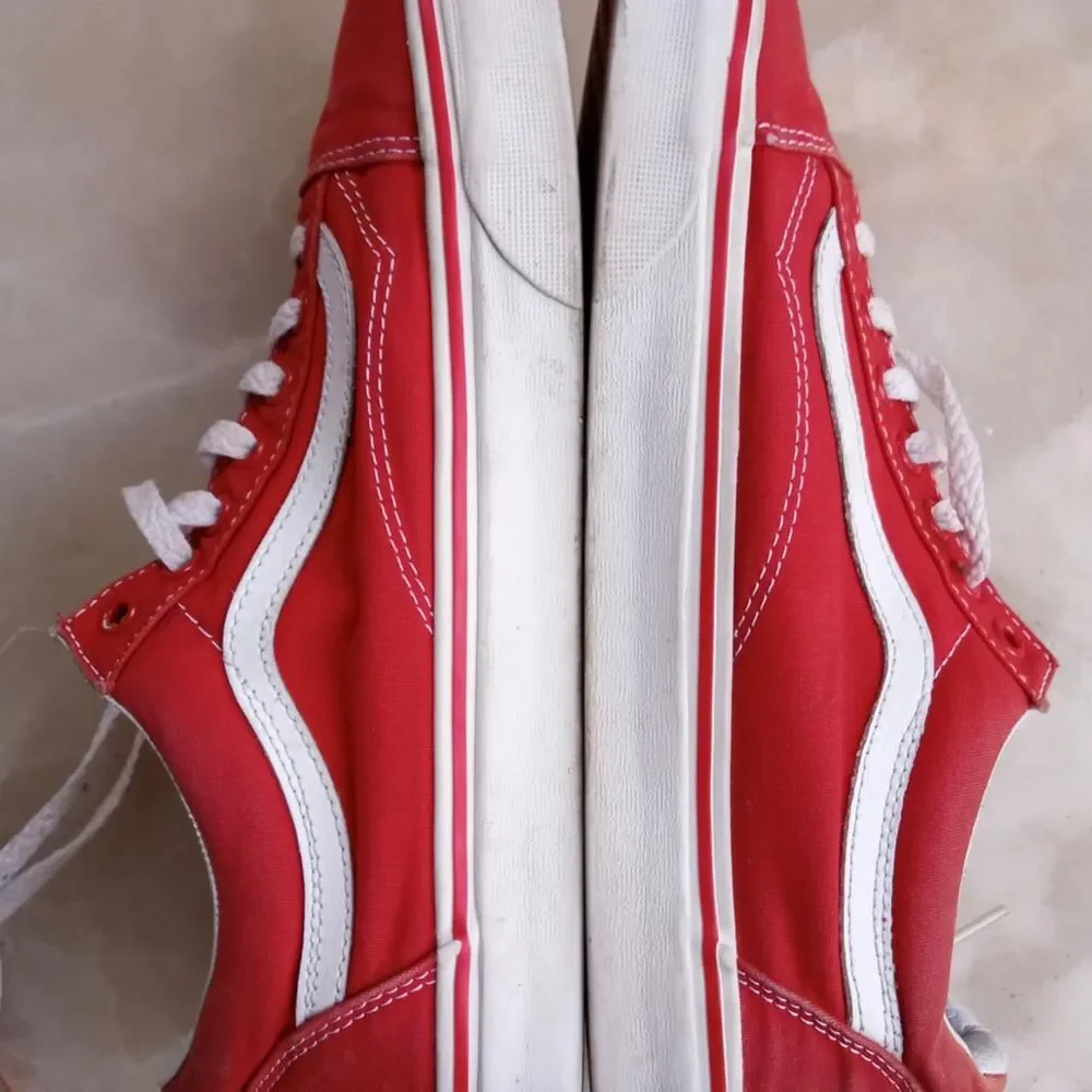 Vans Men's Red and White Trainers